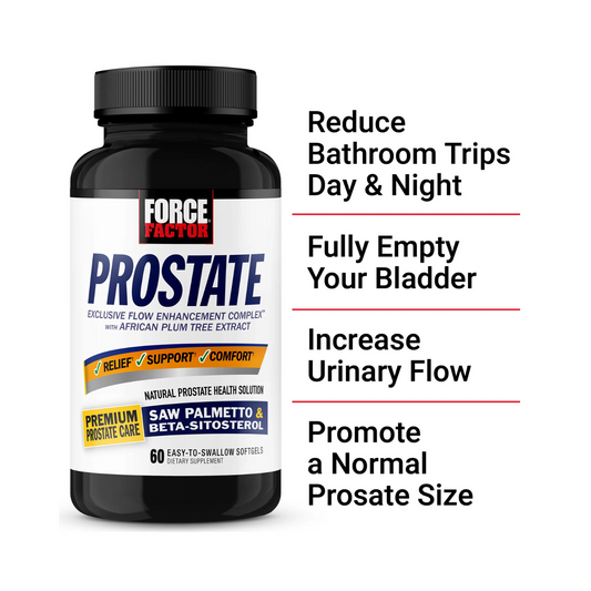 Force Factor Prostate Support Saw Palmetto & Beta Sitosterol Formula 60 Softgels