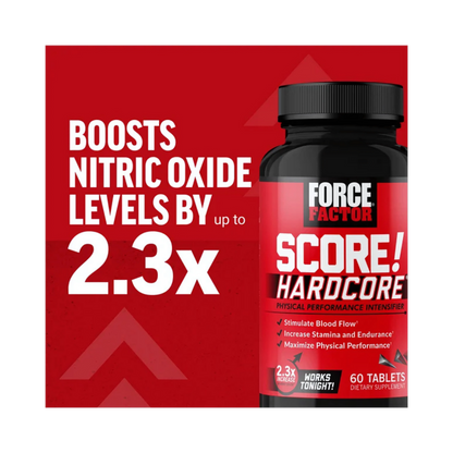 Force Factor Score Hardcore 2.3X Increase Works Tonight 60 Tablets