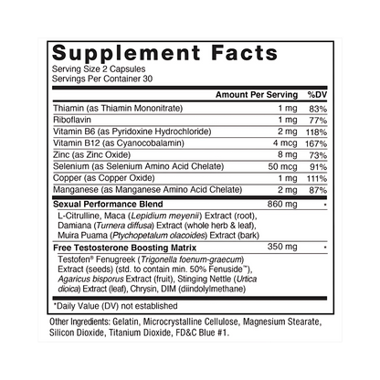 Force Factor Testosterone Test X180 Alpha V2 120 Caps