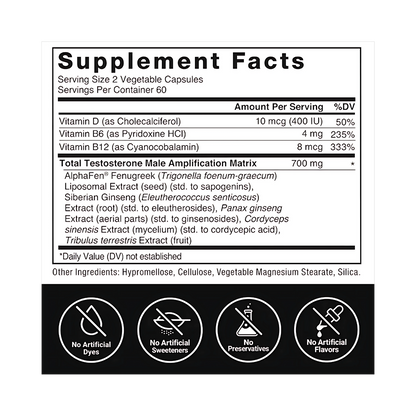 Force Factor Testosterone Test X180 Legend 120 Capsules