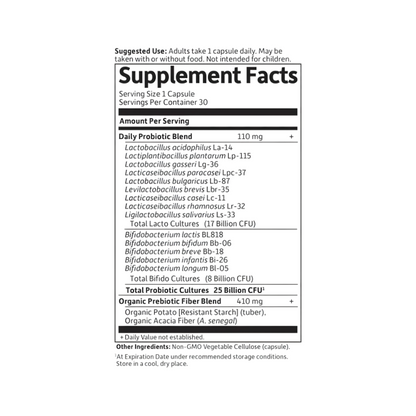 Garden Of Life Dr. Formulated Probiotics 25 Billion CFU 14 Strains 30 Veg Caps