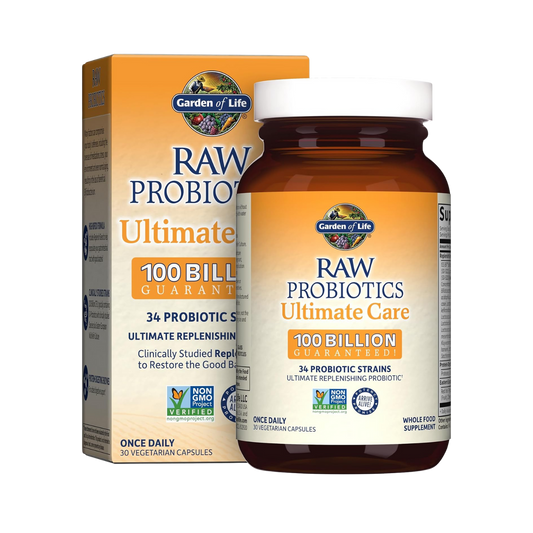 Garden of Life RAW Probiotics Ultimate Care (30 vegetarian capsules, 100 Billion CFU)