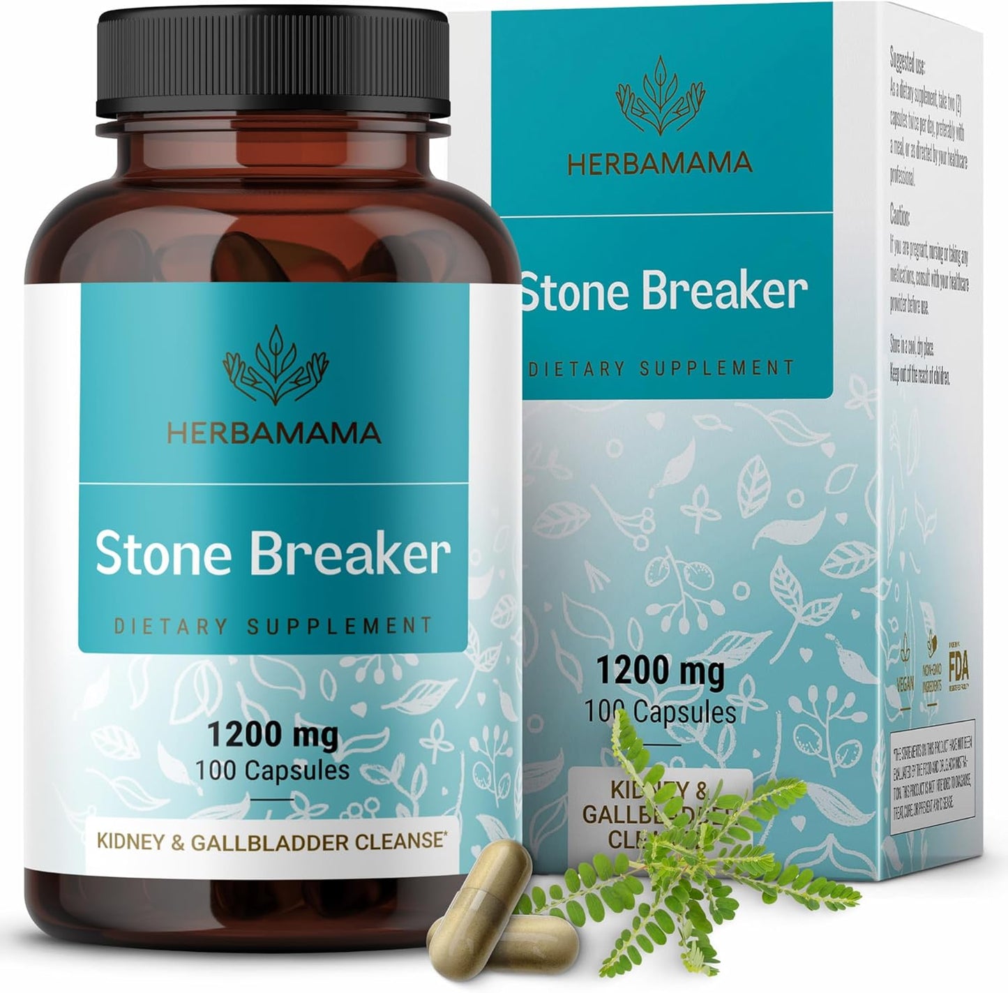 Herbamama Stone Breaker (1200mg, 100 capsules)