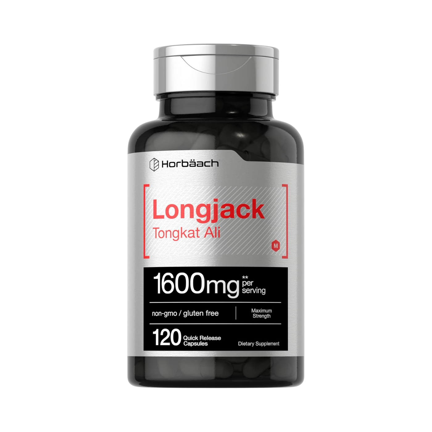 Horbäach Longjack Tongkat Ali 1600mg 120 Capsules for Men and Women