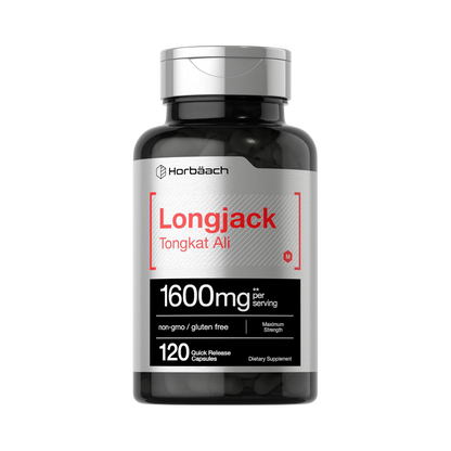 Horbäach Longjack Tongkat Ali 1600mg 120 Capsules for Men and Women