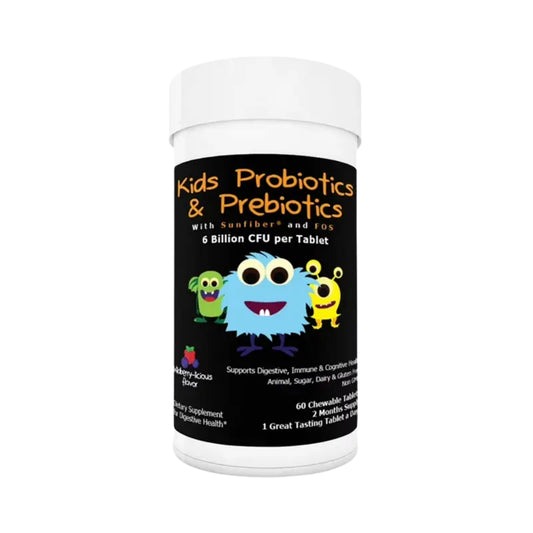 Intelligent Labs 6 Billion CFU Kids Probiotics and Prebiotics – 60 Chewable tablets