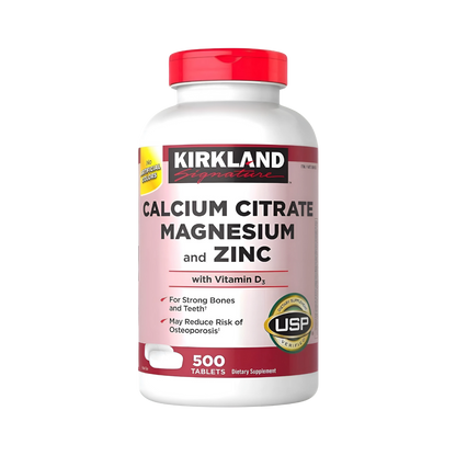Kirkland Signature Calcium Citrate Magnesium & Zinc with D3 500 Tablets