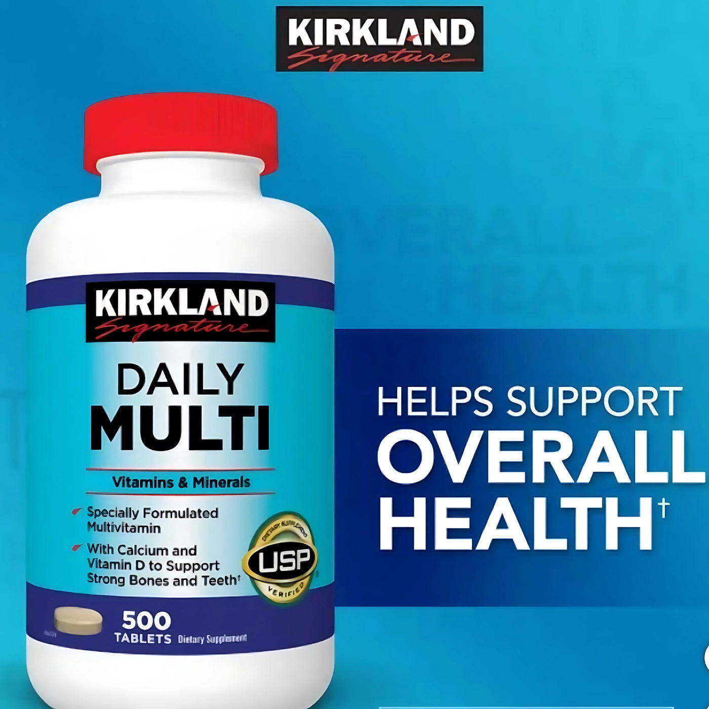Kirkland Signature Daily Multivitamin & Mineral 500 Tablets