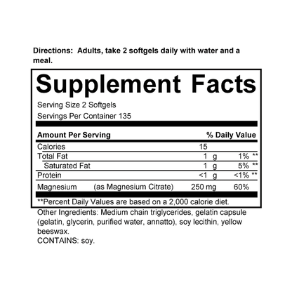 Kirkland Signature Magnesium Citrate 250mg 270 Tablets