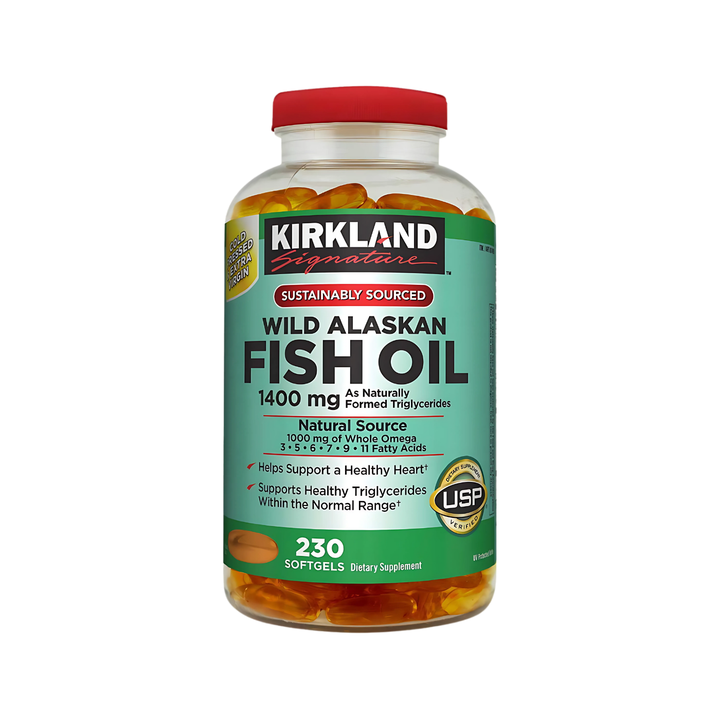 Kirkland Signature Wild Alaskan Fish Oil 1400 mg 230 Softgels