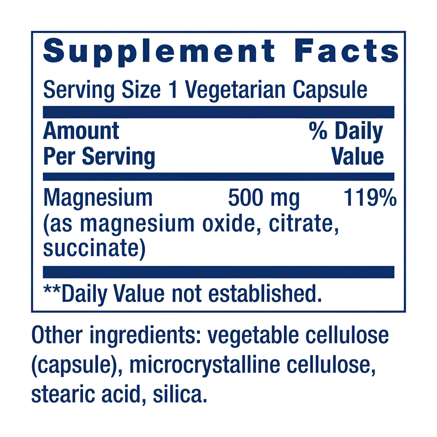 Life Extension Magnesium 500mg 100 Vegan Caps
