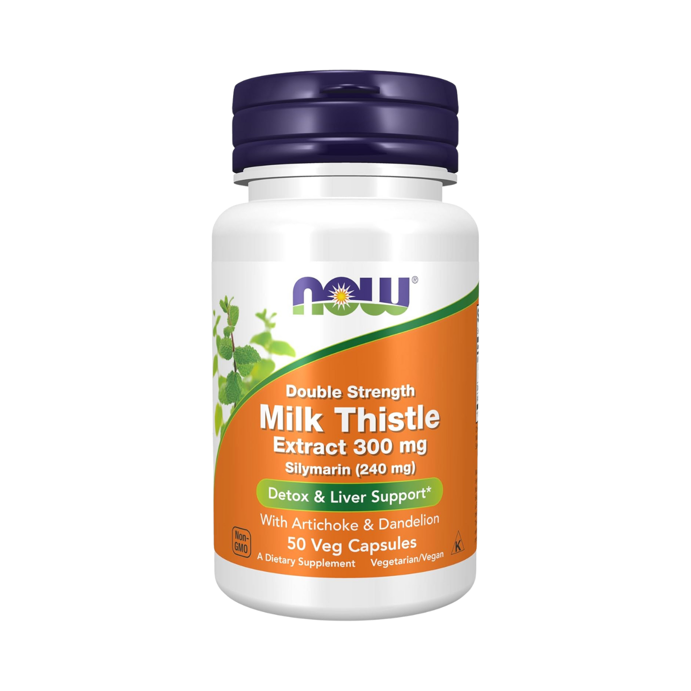 NOW Foods Double Strength Milk Thistle Extract 300 mg (50 Veg Capsules)
