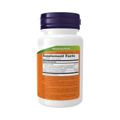 NOW Foods Double Strength Milk Thistle Extract 300 mg (50 Veg Capsules)