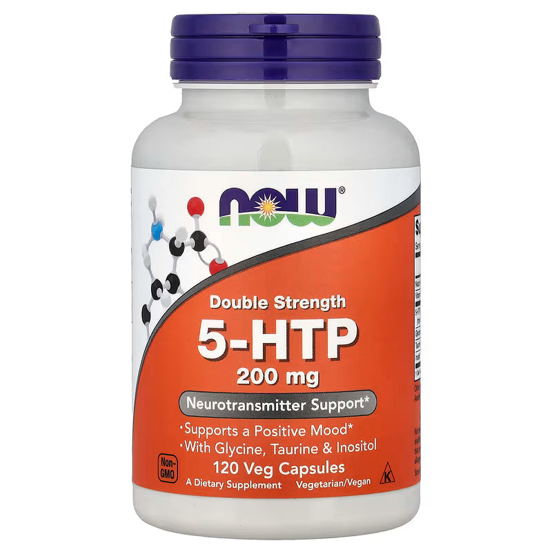 Now 5-HTP 100, 200mg 60, 120 Veg Capsules