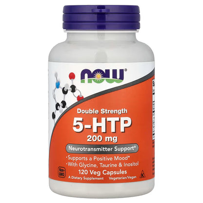 Now 5-HTP 100, 200mg 60, 120 Veg Capsules