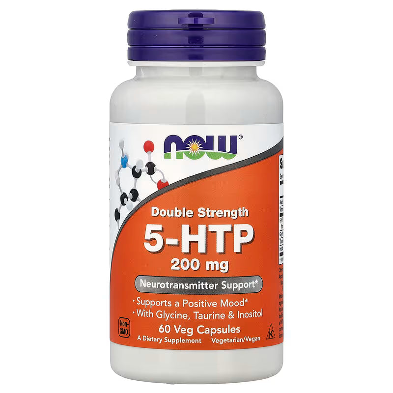 Now 5-HTP 100, 200mg 60, 120 Veg Capsules