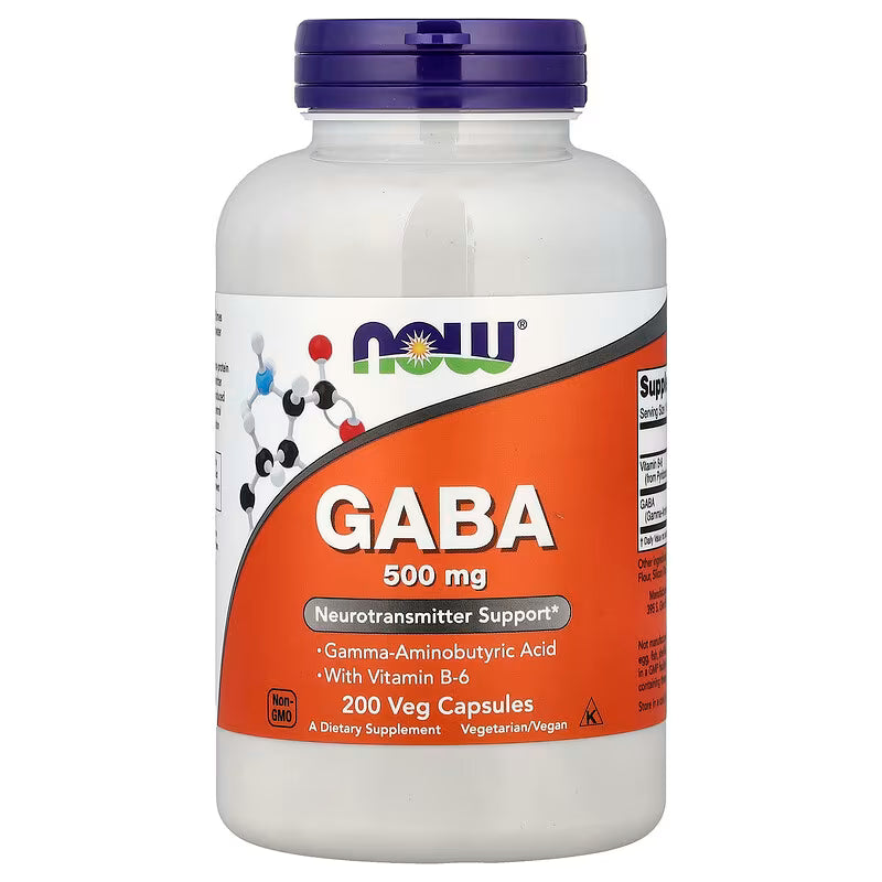NOW Foods GABA + Vitamin B-6 – 500 mg & 750 mg