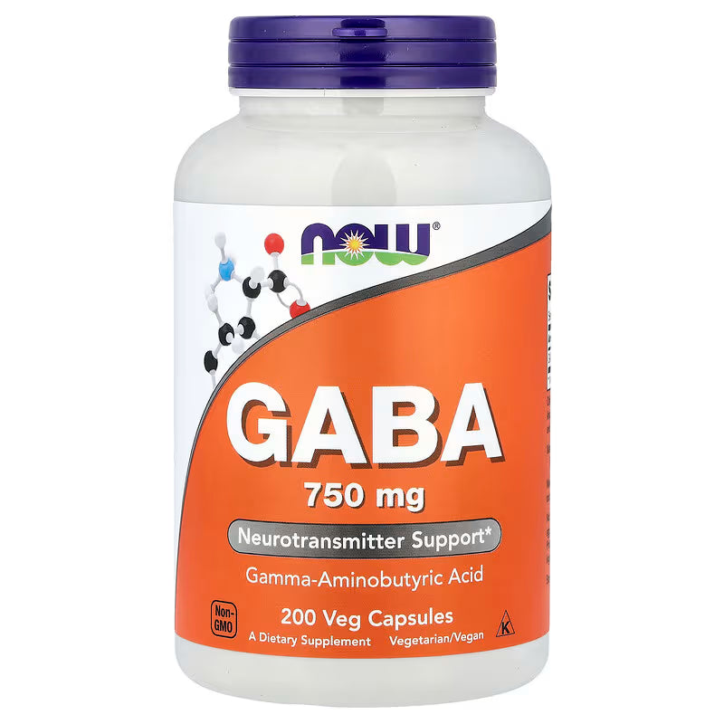 NOW Foods GABA + Vitamin B-6 – 500 mg & 750 mg