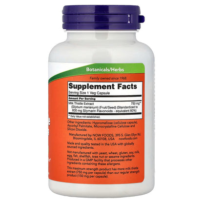NOW Foods Milk Thistle Extract – 300 mg & 750 mg