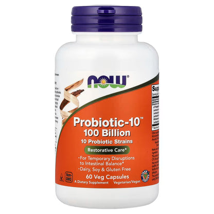 Now Probiotic-10 25, 50, 100 Billion Veg Caps