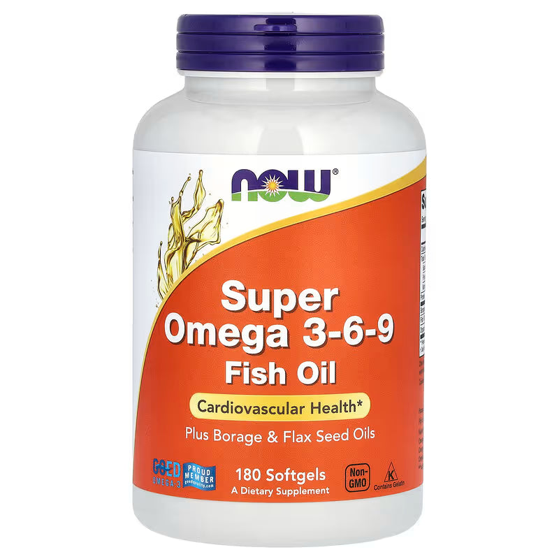 Now Super Omega 3-6-9 + Borage & Flax – Softgels