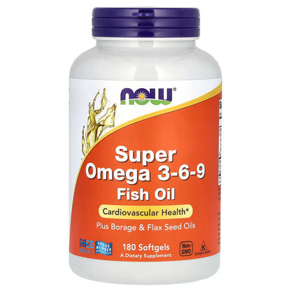 Now Super Omega 3-6-9 + Borage & Flax – Softgels