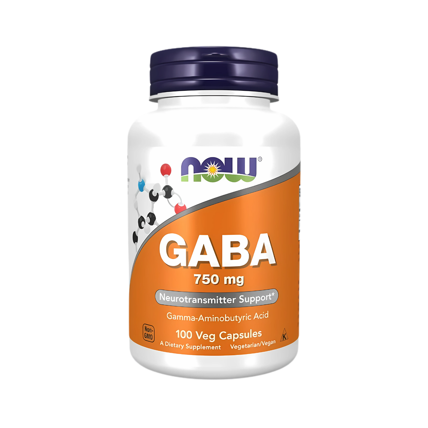 NOW GABA 750mg 100 Veg Capsules