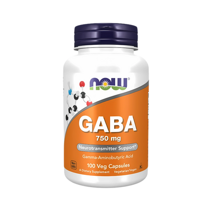 NOW GABA 750mg 100 Veg Capsules