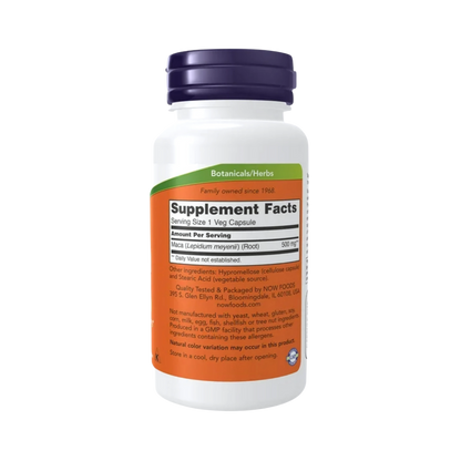 NOW Maca 500 mg 100, 250 Vegetarian Capsules