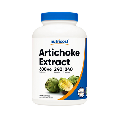 Nutricost Artichoke Extract – 600 mg – 240 Vegetarian Capsules – for Digestive Health & Liver Support