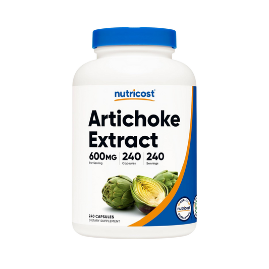 Nutricost Artichoke Extract – 600 mg – 240 Vegetarian Capsules – for Digestive Health & Liver Support