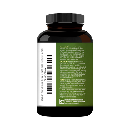 NatureBell Double Strength D3+K2 (10,000 IU Vitamin D + 200 mcg Vitamin K, 240 softgels)