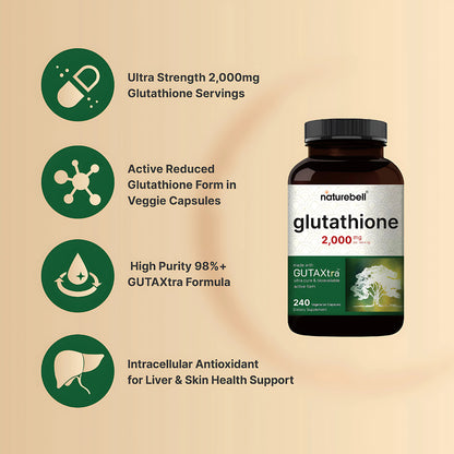 NatureBell Glutathione 2000 mg 240 Veg Capsules