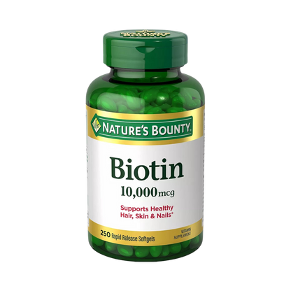 Nature’s Bounty Biotin (10,000 mcg) – 120, 250 softgels