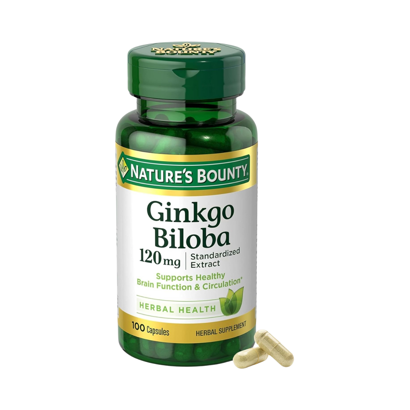 Nature's Bounty Ginkgo Biloba 120 mg 100 Capsules