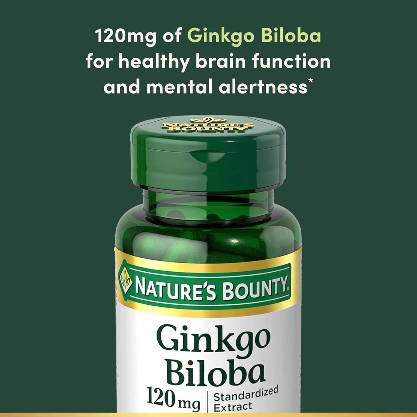 Nature's Bounty Ginkgo Biloba 120 mg 100 Capsules