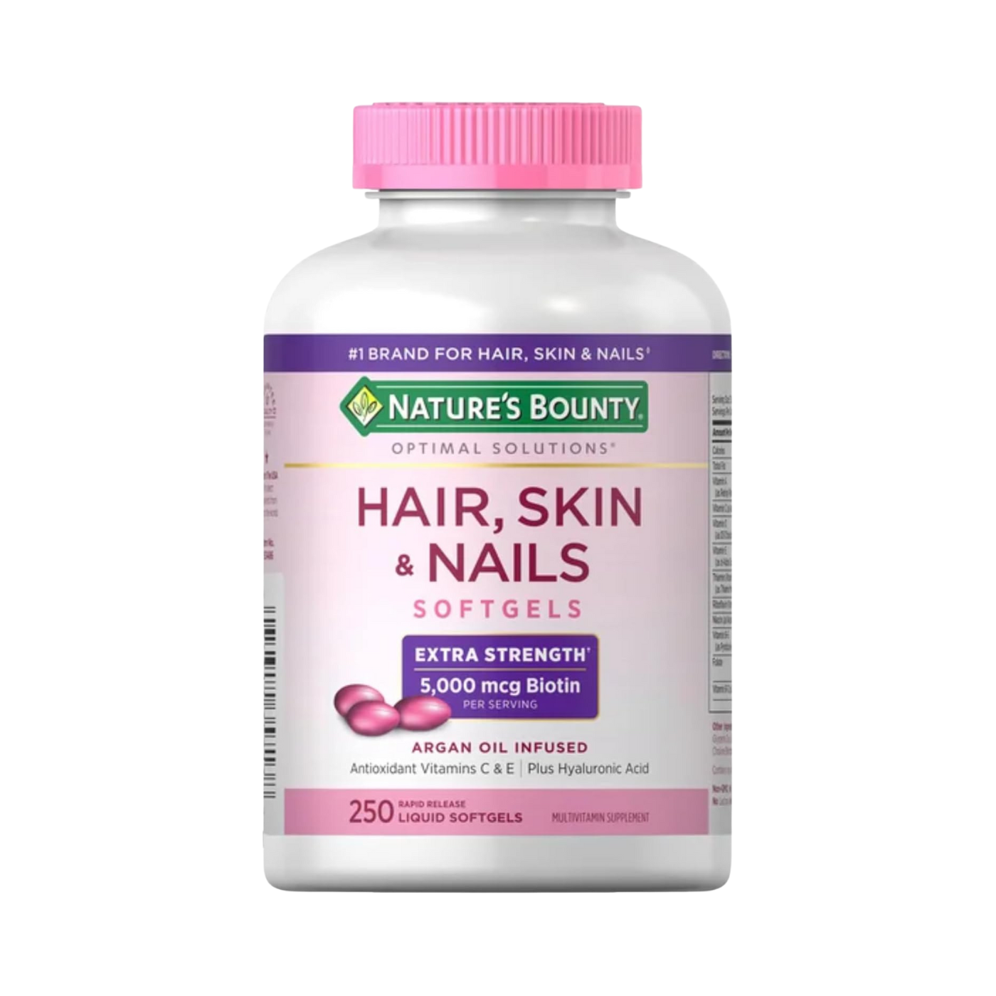 Nature’s Bounty Hair, Skin & Nails Multivitamin with Biotin (5,000 mcg) – 150, 250 Softgels