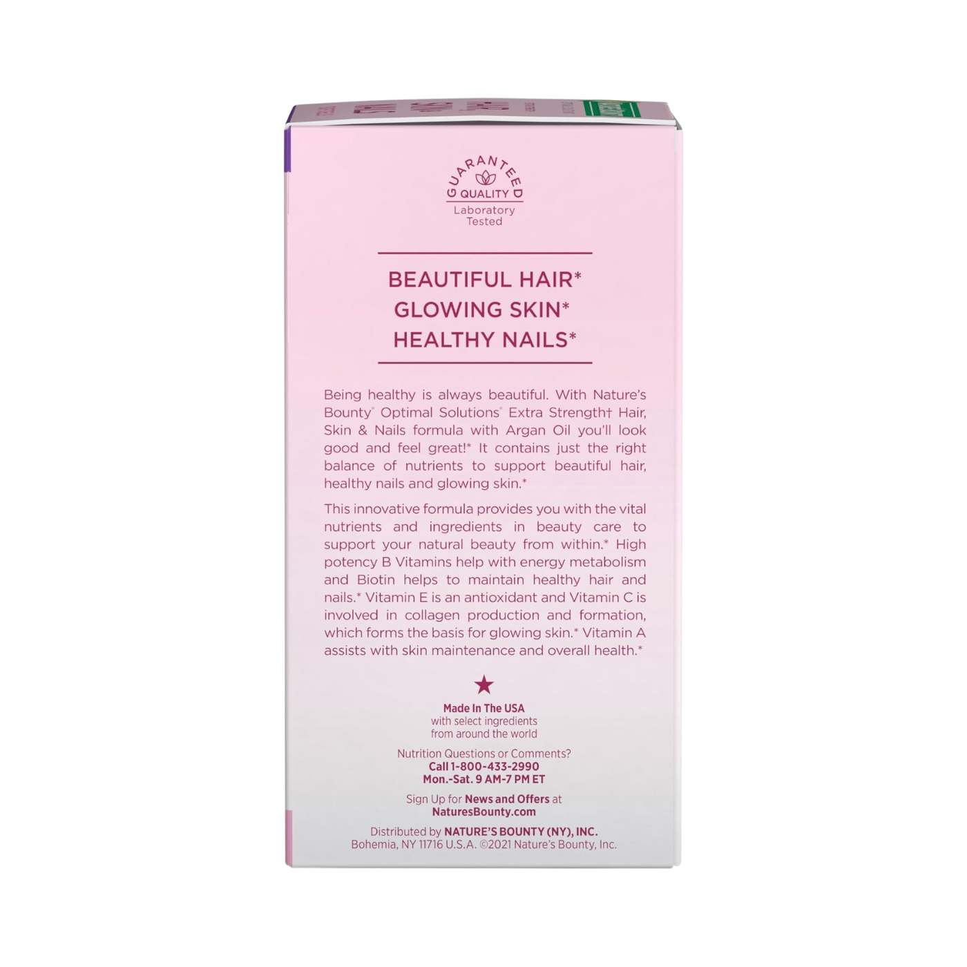 Nature’s Bounty Hair, Skin & Nails Multivitamin with Biotin (5,000 mcg) – 150, 250 Softgels