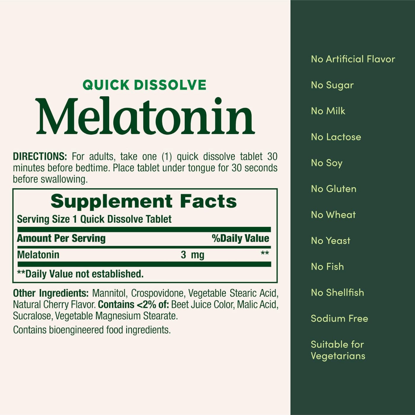Nature’s Bounty Melatonin Sleep Aid 3mg 240 Tablets