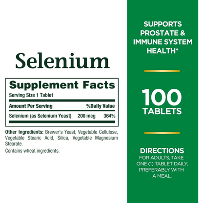 Nature’s Bounty Selenium (200 mcg) – 100 tablets
