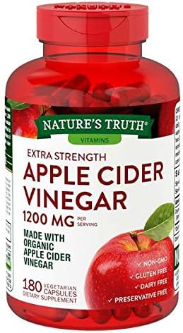 Nature’s Truth Extra Strength Apple Cider Vinegar 1200 mg 180 Veg caps