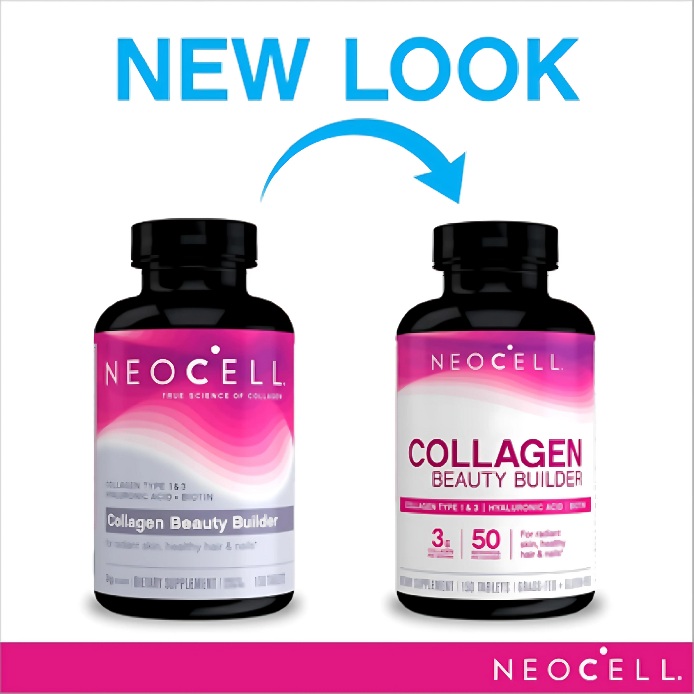 NeoCell Beauty Builder Collagen Type 1 & 3 + Hyaluronic Acid & Biotin – 150 Tablets