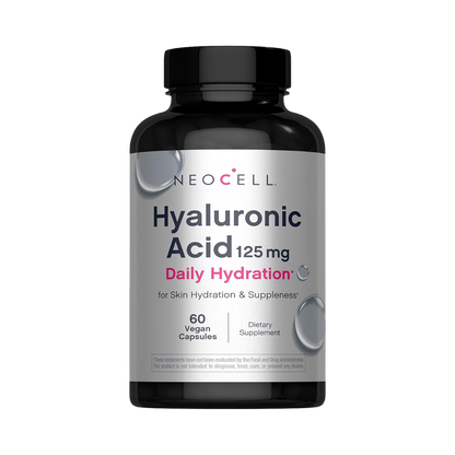 Neocell Hyaluronic Acid Daily Hydration for Skin Hydration & Suppleness 125mg 60 Capsules