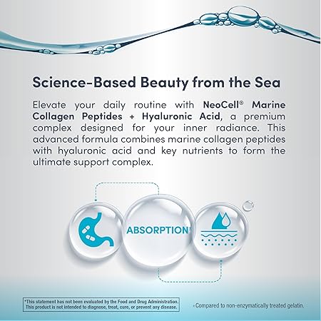 Neocell Marine Collagen Peptide + Hyaluronic Acid – 120 tablets