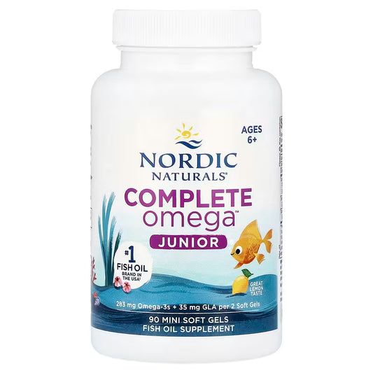 Nordic Naturals, Complete Omega™ Junior, Ages 6+, Lemon, 90 Mini Soft Gels