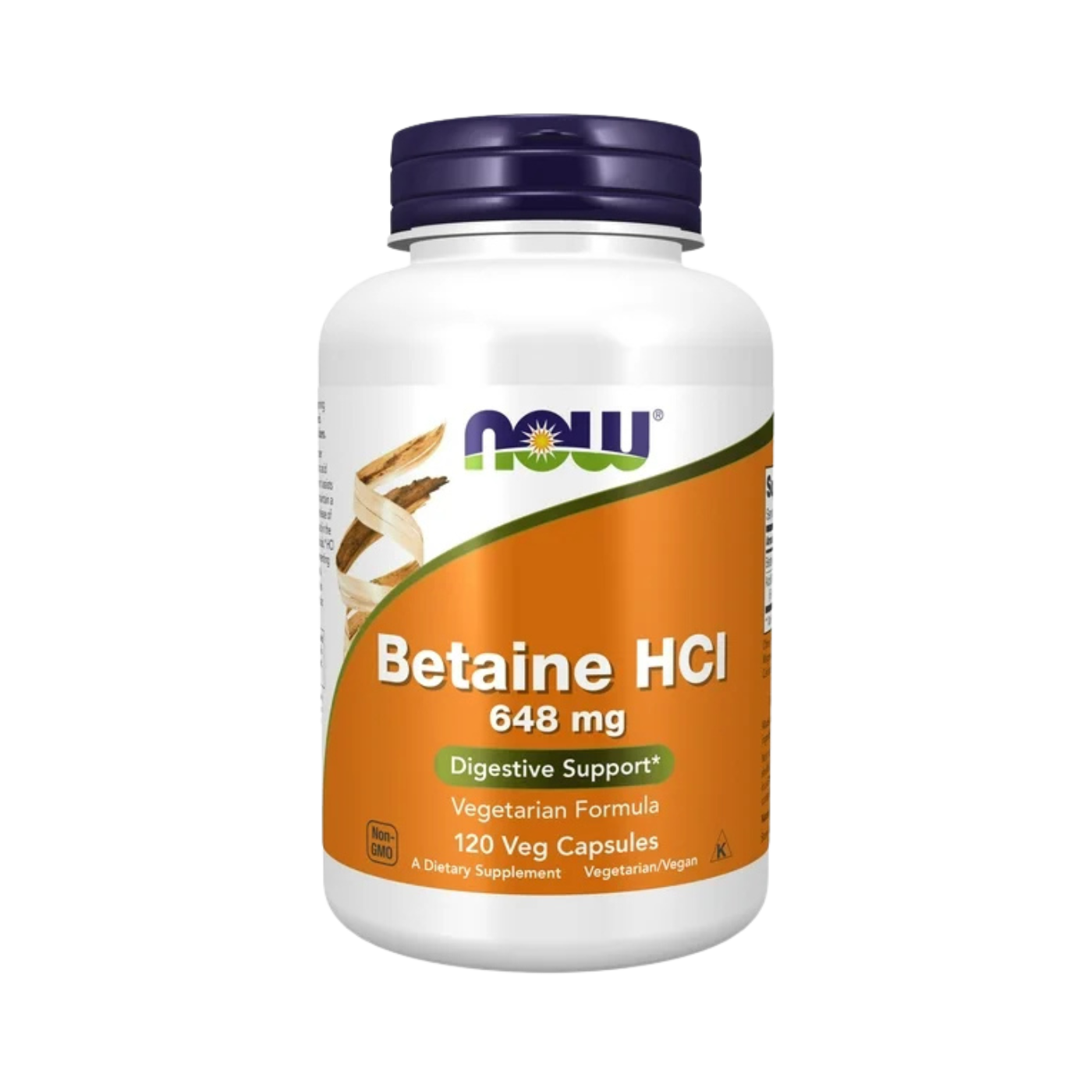 Now Betaine HCL 648 mg 120 Veg Caps