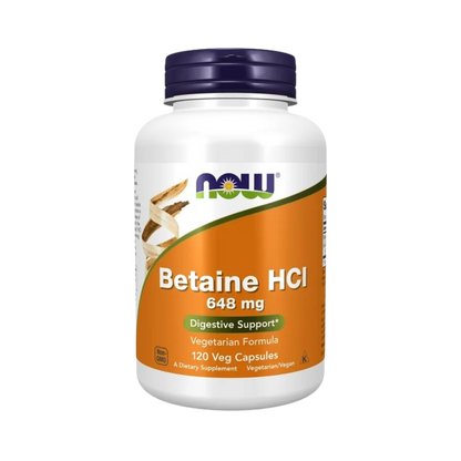Now Betaine HCL 648 mg 120 Veg Caps