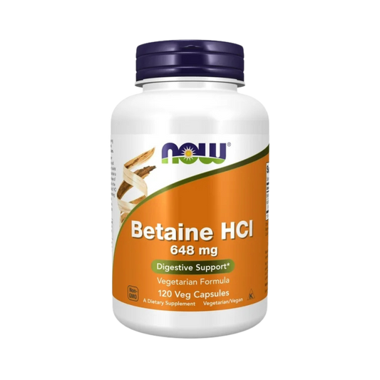 Now Betaine HCL 648 mg 120 Veg Caps