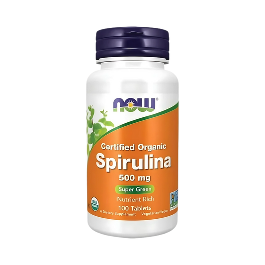 Now Certified Organic Spirulina 500 mg Tablets
