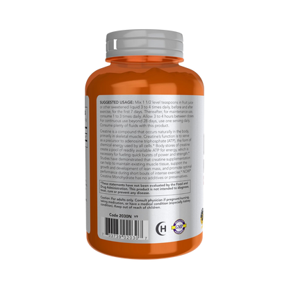 Now Creatine Monohydrate 8 Oz 227g Powder